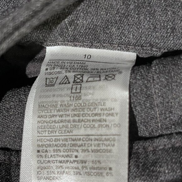 Old Navy Pixie High Rise Pants Heather Grey / Gray 10 Smooth Pockets - Picture 7 of 8